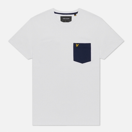 Мужская футболка Lyle & Scott Contrast Pocket, цвет белый, размер L