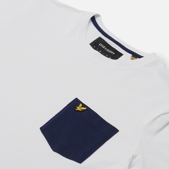 Мужская футболка Lyle & Scott Contrast Pocket White/Navy