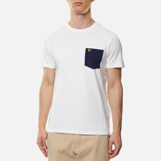 Мужская футболка Lyle & Scott Contrast Pocket White/Navy