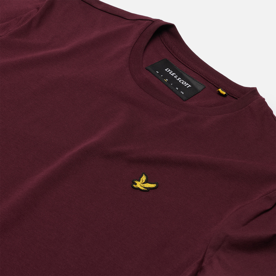 Мужская футболка Lyle & Scott Plain Crew Neck Burgundy