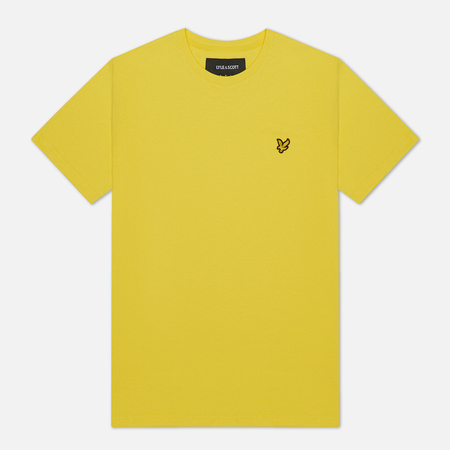 Мужская футболка Lyle &amp; Scott Plain Crew Neck, цвет жёлтый, размер L