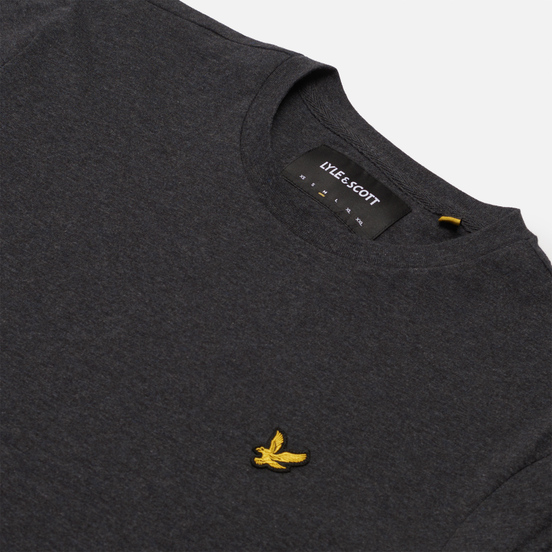 Мужская футболка Lyle & Scott Plain Crew Neck Charcoal Marl