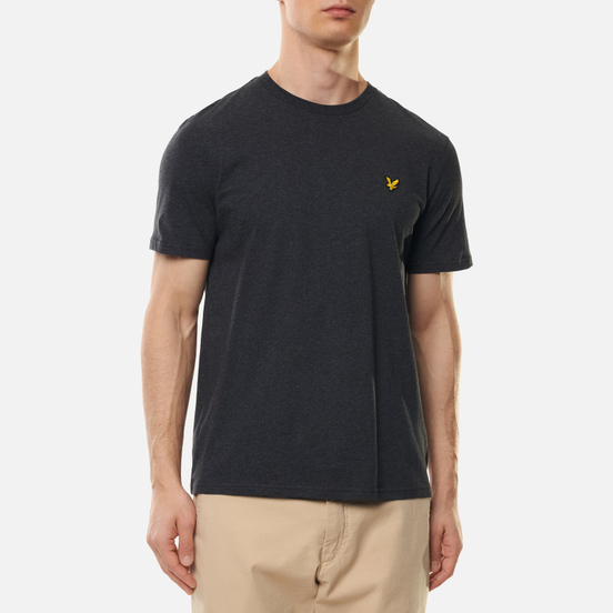 Мужская футболка Lyle & Scott Plain Crew Neck Charcoal Marl