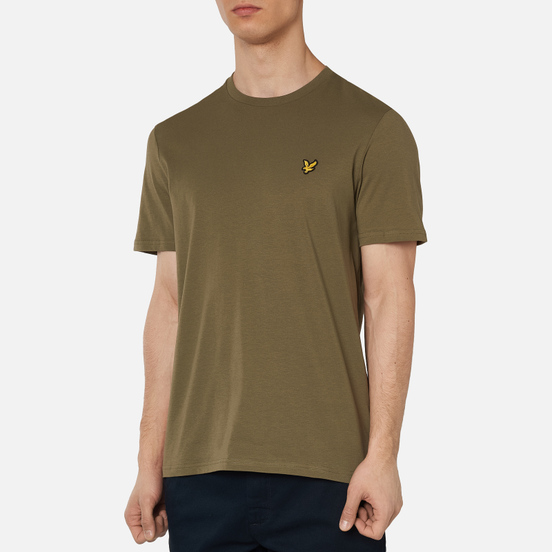 Мужская футболка Lyle & Scott Plain Crew Neck Lichen Green