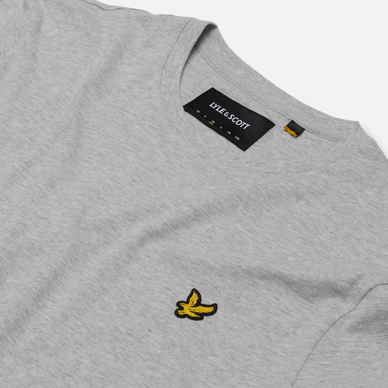 Мужская футболка Lyle & Scott Plain Crew Neck Light Grey Marl