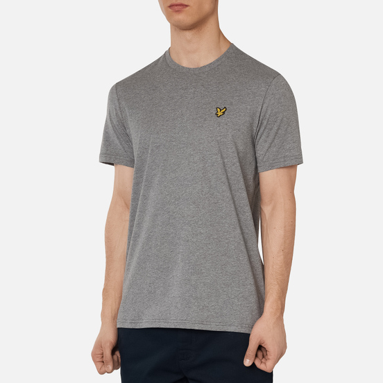 Мужская футболка Lyle & Scott Plain Crew Neck Mid Grey Marl