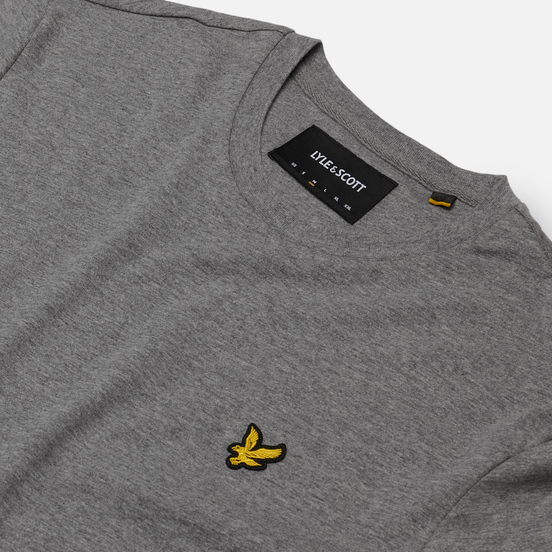 Мужская футболка Lyle & Scott Plain Crew Neck Mid Grey Marl