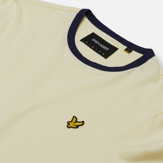 Мужская футболка Lyle & Scott Ringer Buttercream/Navy