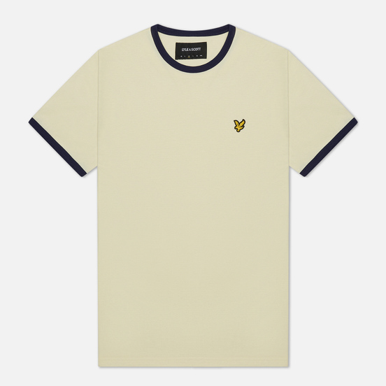 Мужская футболка Lyle & Scott Ringer Buttercream/Navy