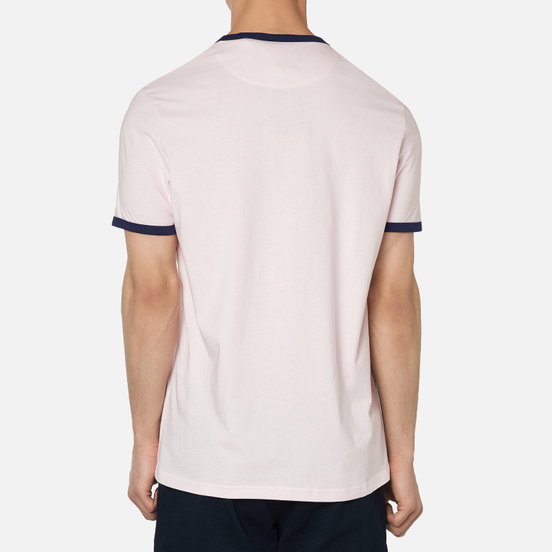 Мужская футболка Lyle & Scott Ringer Strawberry Cream/Navy