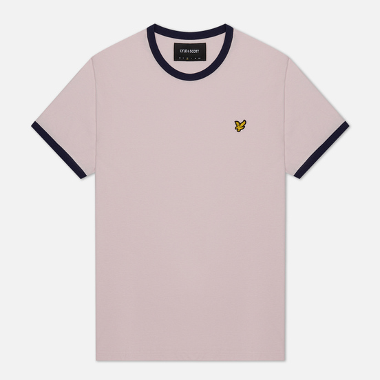 Мужская футболка Lyle & Scott Ringer Strawberry Cream/Navy