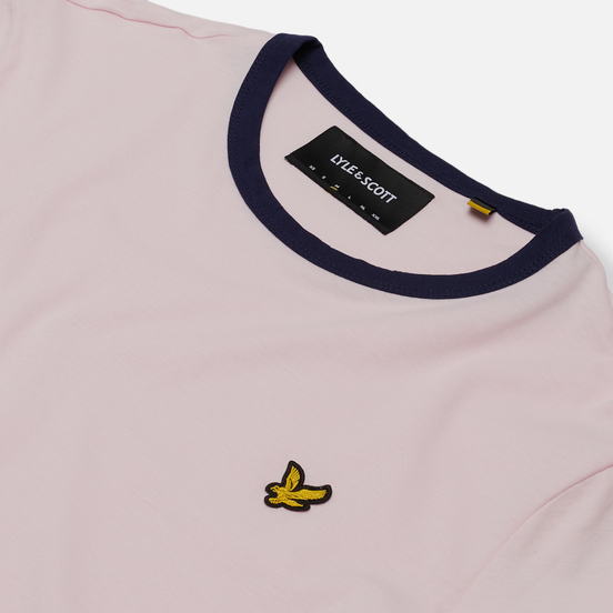 Мужская футболка Lyle & Scott Ringer Strawberry Cream/Navy