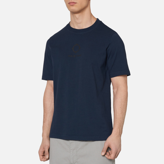 Мужская футболка MA.Strum Garment Dyed Logo True Navy