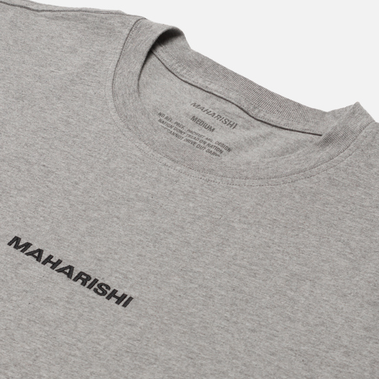 Мужская футболка maharishi Organic Military Type Embroidery Grey Marl