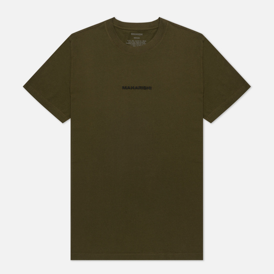 Мужская футболка maharishi Organic Military Type Embroidery Military Olive
