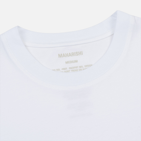 Мужская футболка maharishi Organic Military Type Embroidery White