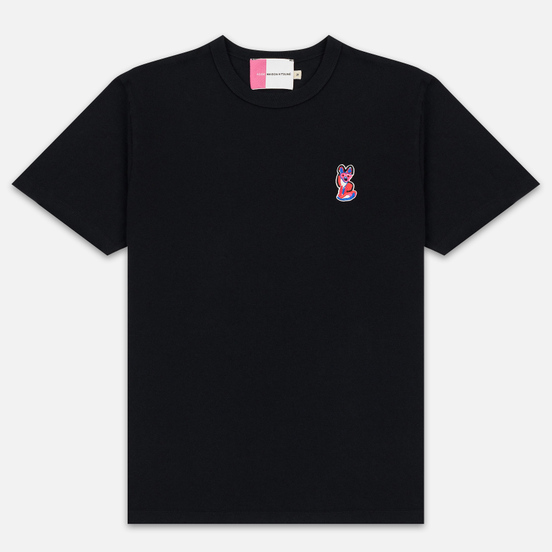 Мужская футболка Maison Kitsune Acide Fox Patch Black