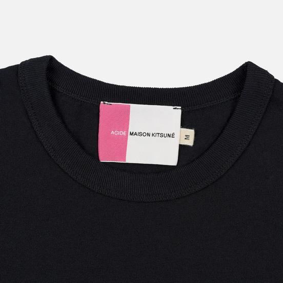 Мужская футболка Maison Kitsune Acide Fox Patch Black