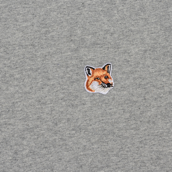 Мужская футболка Maison Kitsune Fox Head Patch Grey Melange
