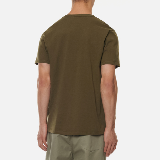 Мужская футболка Maison Kitsune Fox Head Patch Khaki