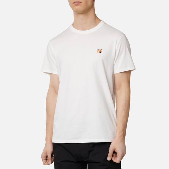Мужская футболка Maison Kitsune Fox Head Patch White
