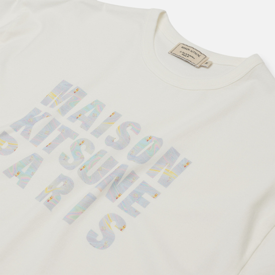 Мужская футболка Maison Kitsune Hologram Maison Kitsune White
