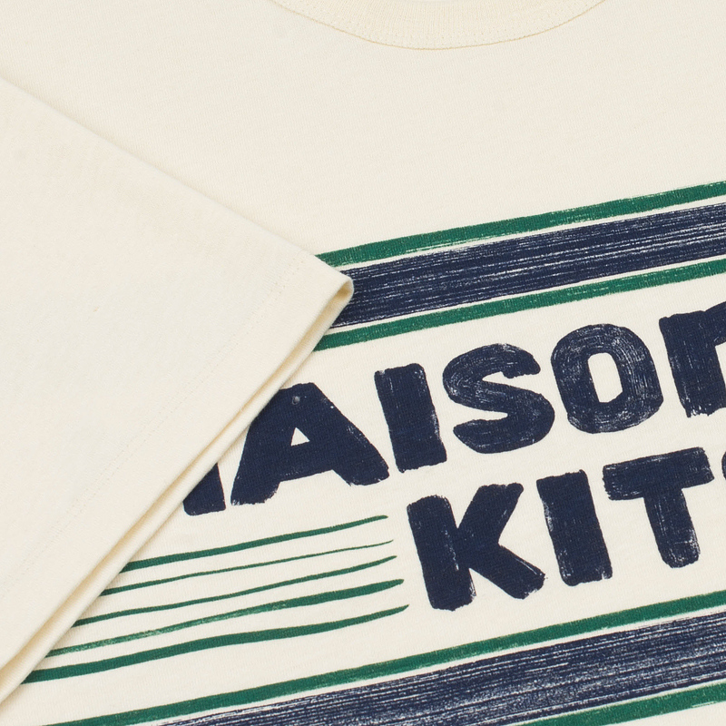 Maison Kitsune Мужская футболка Letter Stripes