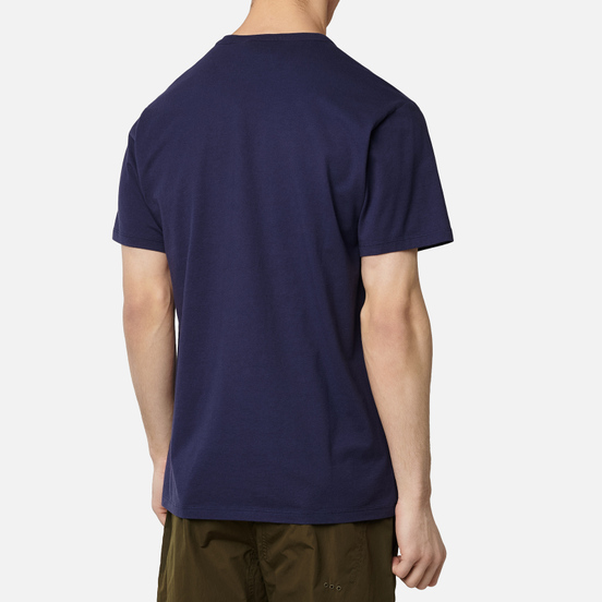 Мужская футболка Maison Kitsune Rainbow Triangle Fox Print Navy