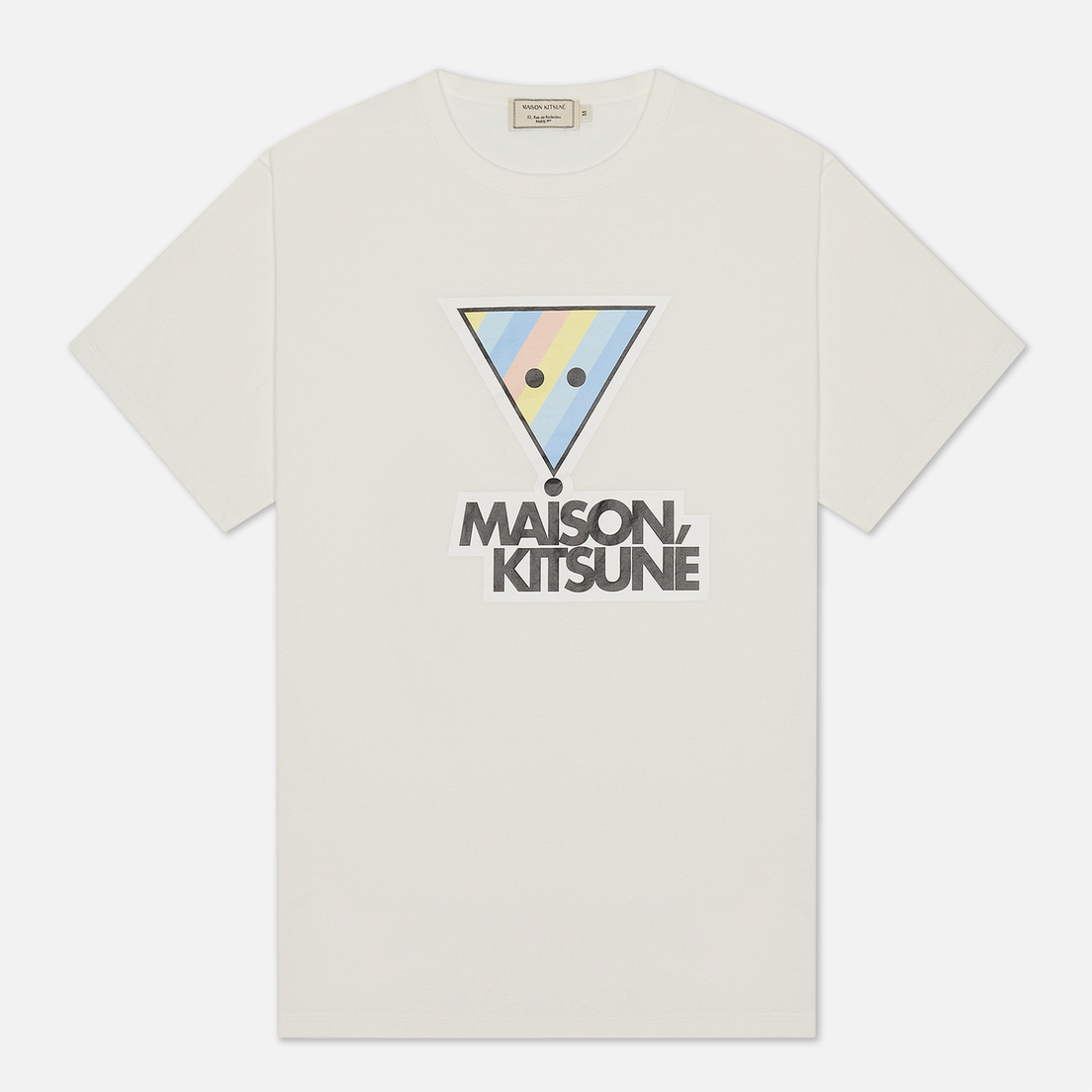 Maison Kitsune Мужская футболка Rainbow Triangle Fox Print