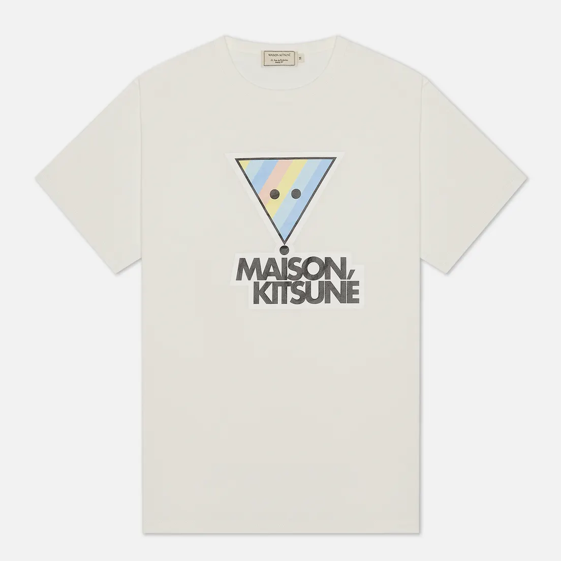 Maison Kitsune Мужская футболка Rainbow Triangle Fox Print