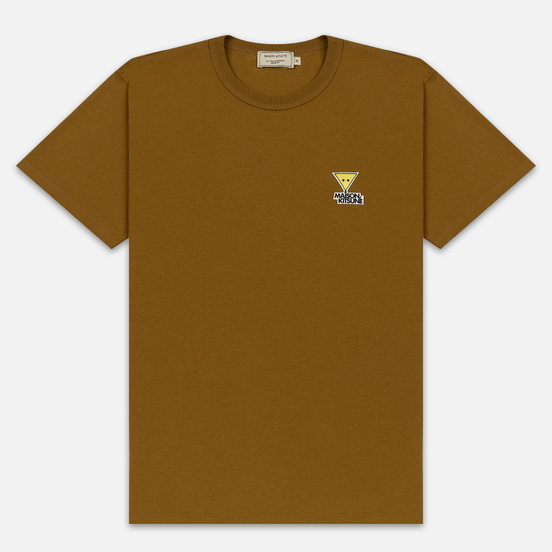 Мужская футболка Maison Kitsune Triangle Fox Patch Camel