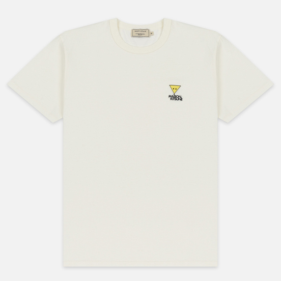 Мужская футболка Maison Kitsune Triangle Fox Patch White