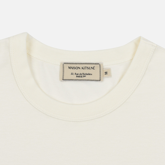 Мужская футболка Maison Kitsune Triangle Fox Patch White