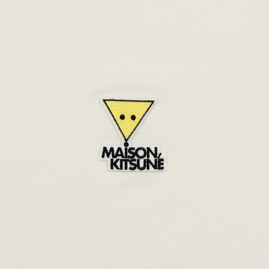 Мужская футболка Maison Kitsune Triangle Fox Patch White