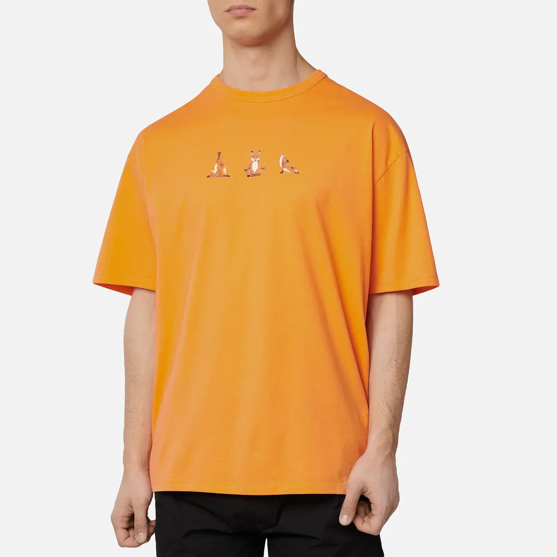 Maison Kitsune Мужская футболка Yoga Fox Print