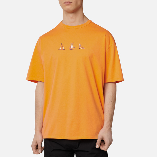 Мужская футболка Maison Kitsune Yoga Fox Print Orange