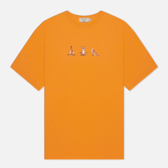 Мужская футболка Maison Kitsune Yoga Fox Print Orange