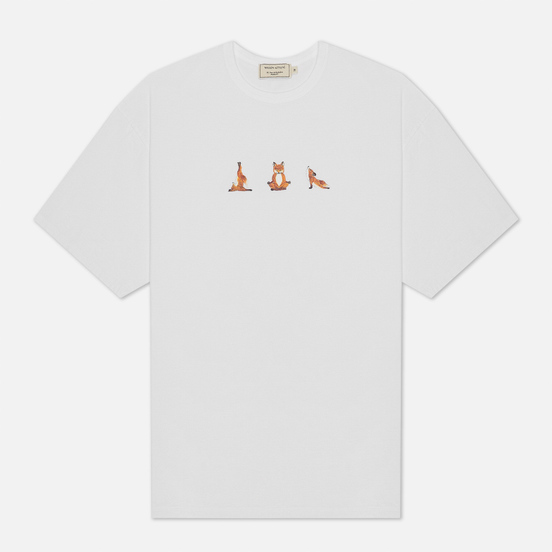 Мужская футболка Maison Kitsune Yoga Fox Print White