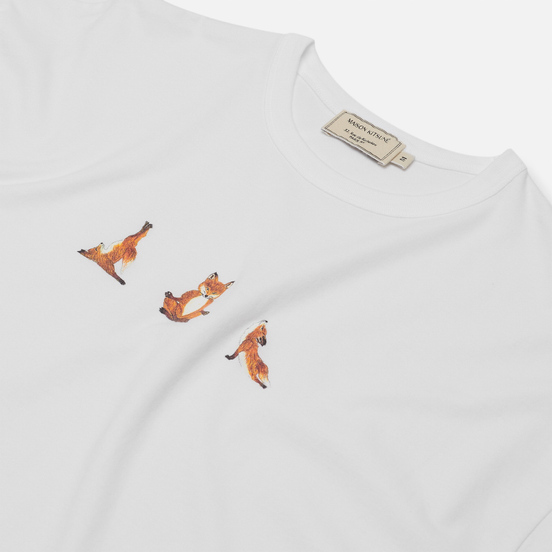 Мужская футболка Maison Kitsune Yoga Fox Print White