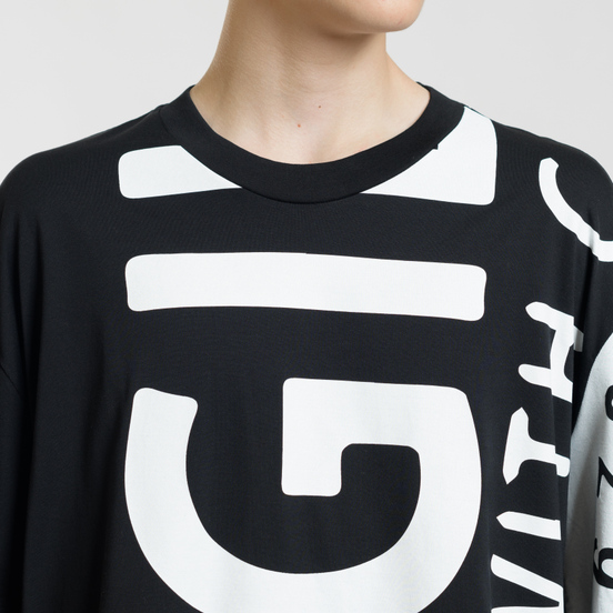 Мужская футболка Maison Margiela All Over Print Fragile Black