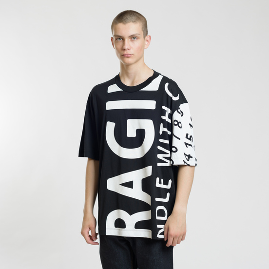 Мужская футболка Maison Margiela All Over Print Fragile Black
