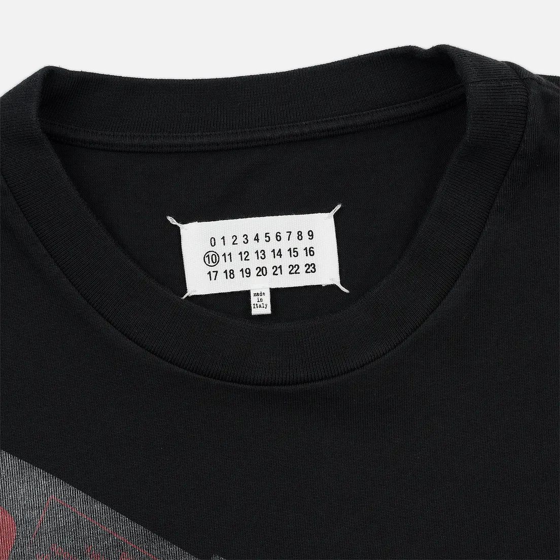 Maison Margiela Мужская футболка Caution Logo Print Oversized