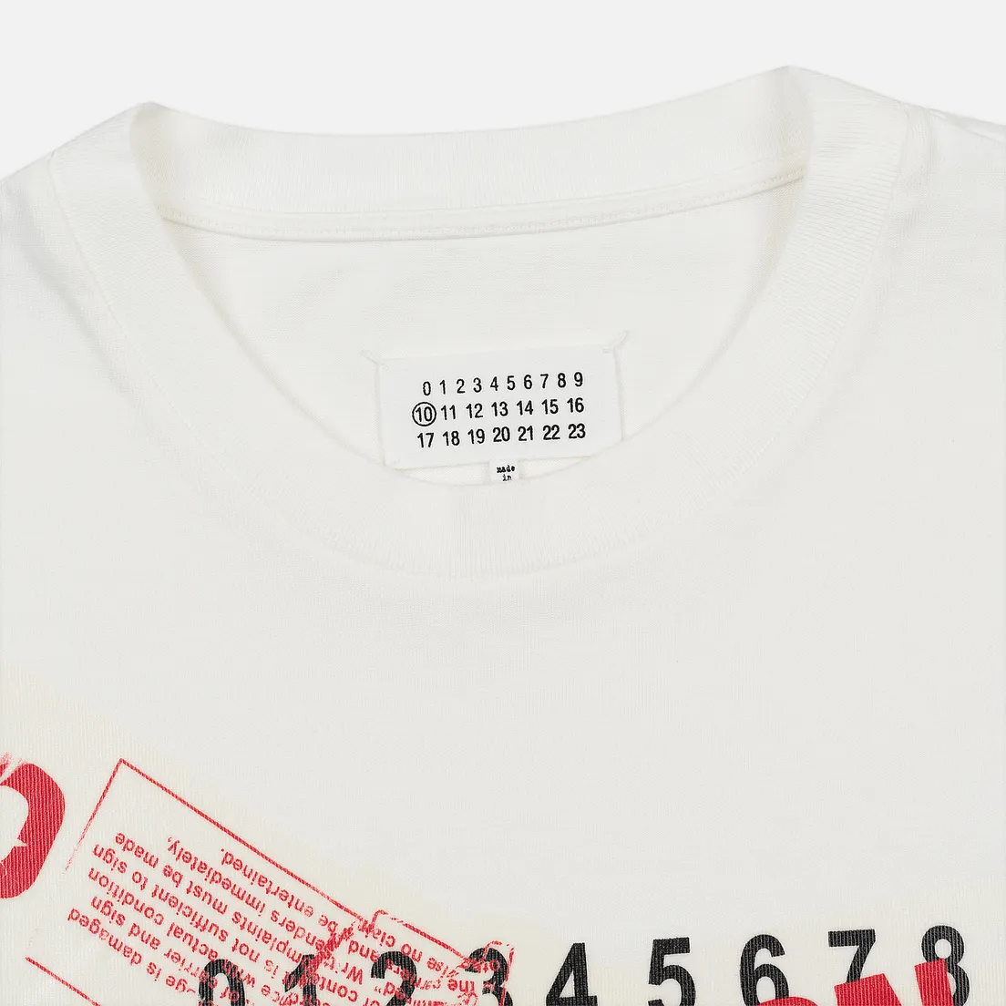 Maison Margiela Мужская футболка Caution Logo Print Oversized