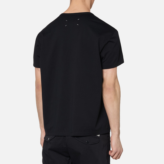 Мужская футболка Maison Margiela Embroidered Text Logo Black