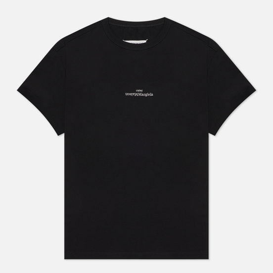 Мужская футболка Maison Margiela Embroidered Text Logo Black