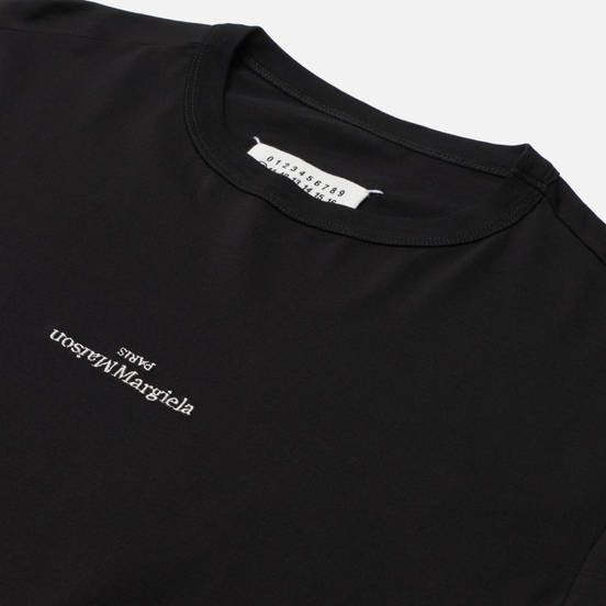 Мужская футболка Maison Margiela Embroidered Text Logo Black