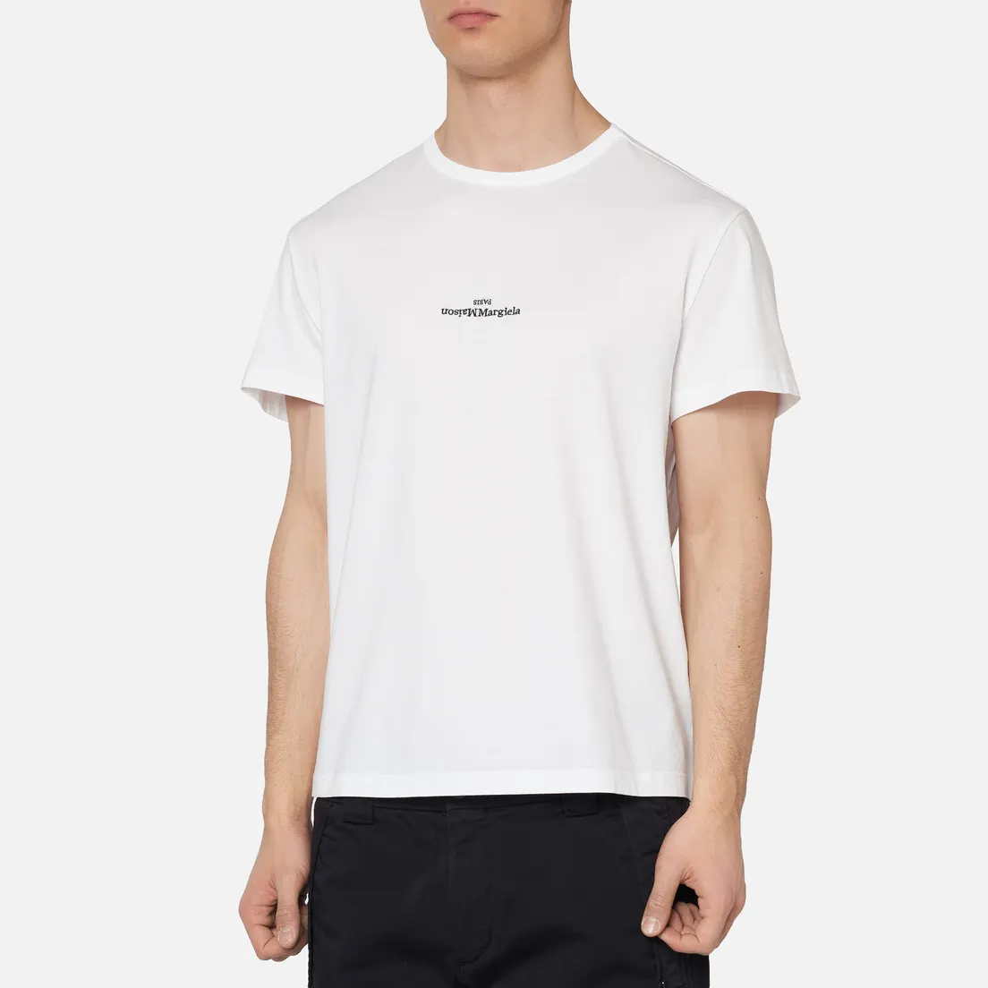 Maison Margiela Мужская футболка Embroidered Text Logo