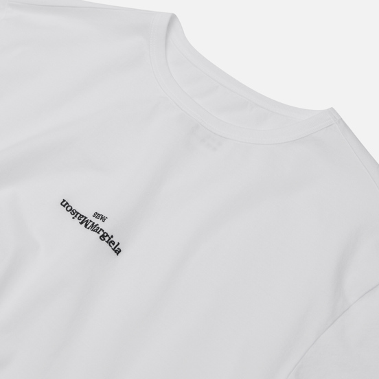 Мужская футболка Maison Margiela Embroidered Text Logo White