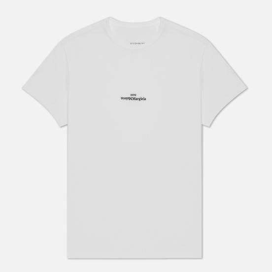 Мужская футболка Maison Margiela Embroidered Text Logo White