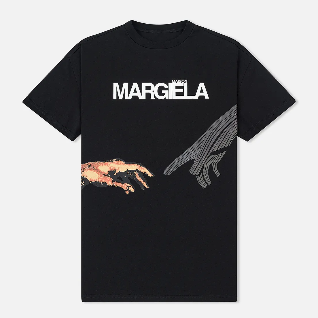 Maison Margiela Мужская футболка Printed Logo And Hands